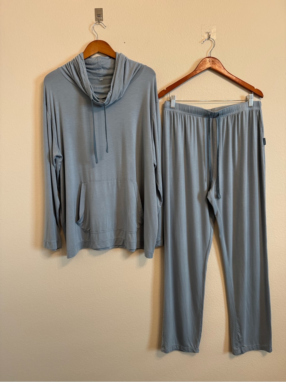 Emirates Airline Blue First Class Pajama Lounge Set Pants Top Travel Cozy L/XL